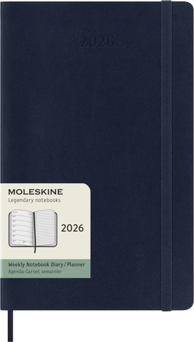 Kalender Moleskine Weekly notebook Large Blue Soft 2026