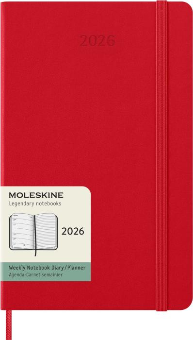 Kalender Moleskine Weekly Notebook Red hard Large 2026