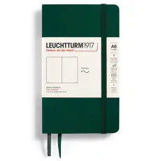 Anteckningsbok Leuchtturm1917 Soft A6 Forest Green olinjerad