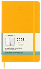 Moleskine Weekly Notebook Orange Yellow hard Large 2023
