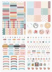 Muted Rainbow stickersark