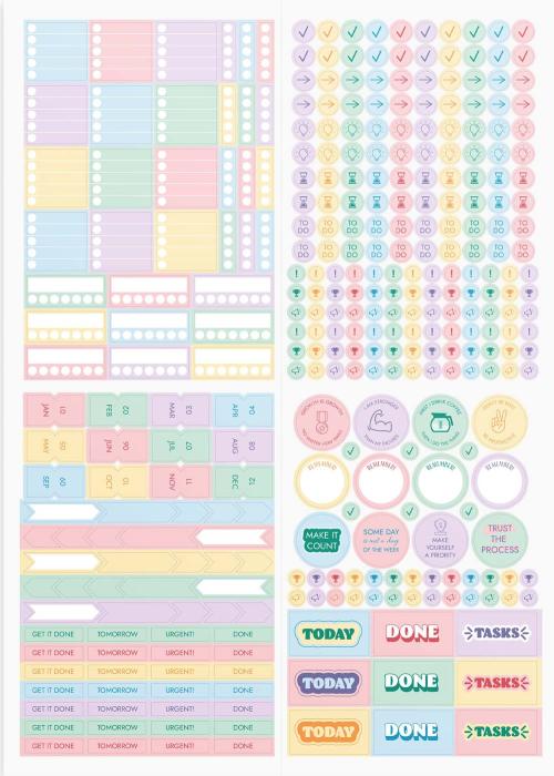 Be More Productive Pastel Stickers