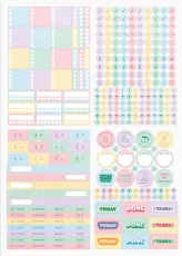 Be More Productive Pastel Stickers
