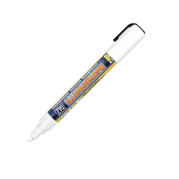 Märkpenna ZIG Illumigraph B 6mm vit
