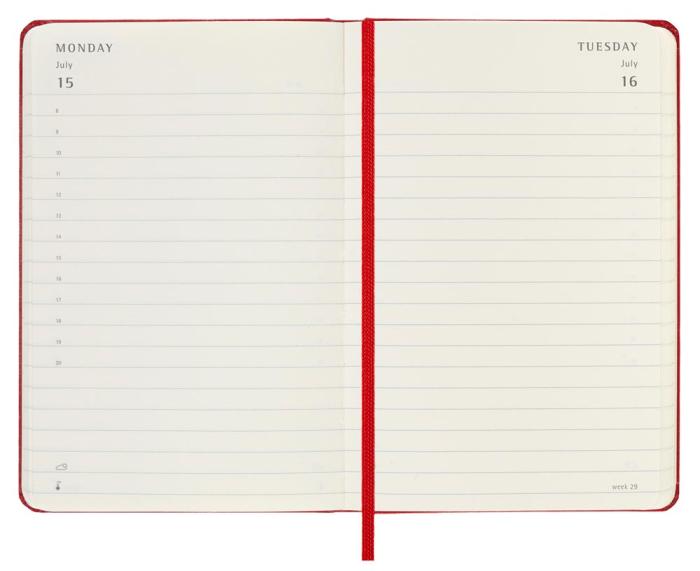 Moleskine Daily Red Hard Pocket 2024