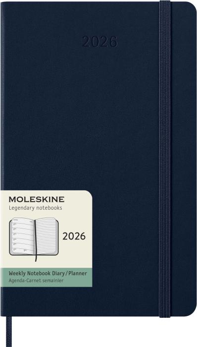 Kalender Moleskine Weekly Notebook Blue hard Large 2026