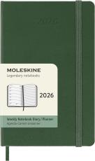 Kalender Moleskine Weekly Notebook Myrtle Green hard pocket 2026