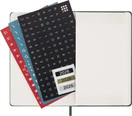 Kalender Moleskine Weekly Notebook Myrtle Green hard pocket 2027