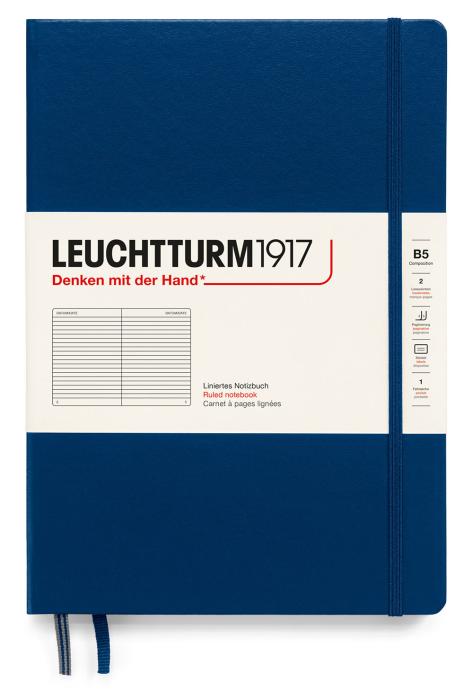 Leuchtturm Notebook B5 Hard 219s Navy Ruled
