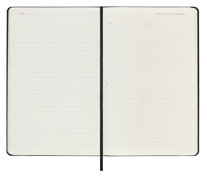 Moleskine Weekly Pro Vertical Svart hard large 2024