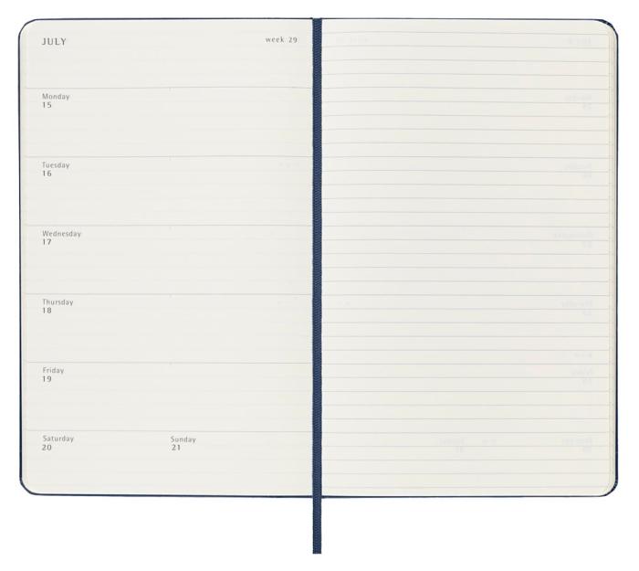 Moleskine Weekly Notebook Blue hard Large 2024