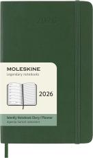 Kalender Moleskine Weekly Notebook Myrtle Green soft pocket 2026