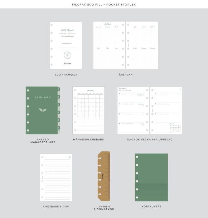 Filofax Eco Essential Pocket Askgrå
