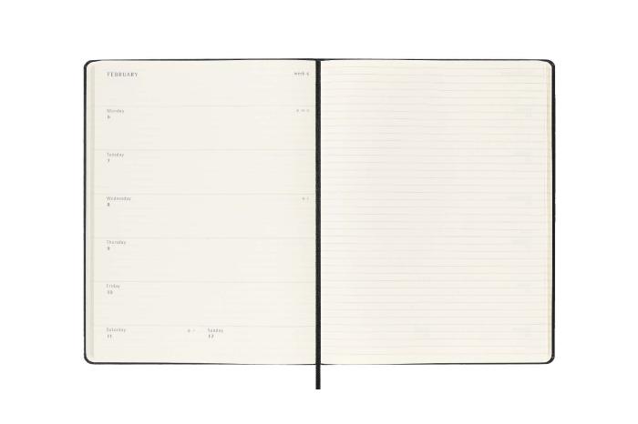 Moleskine Veckokalender XL Svart hard 22/23