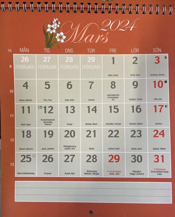 Väggkalender Inge Löök 2024