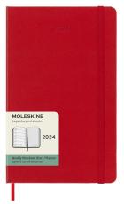 Moleskine Weekly Notebook Red hard Large 2024 