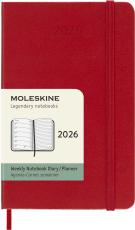 Kalender Moleskine Weekly Notebook Red hard pocket 2026