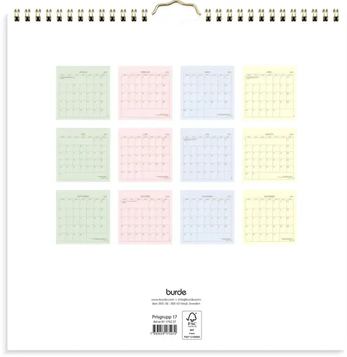 Väggkalender Color 2027