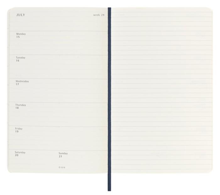 Moleskine Weekly notebook Large Blue Soft 2024