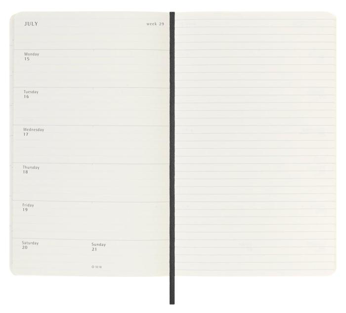 Moleskine Weekly notebook Large Black Soft 2024