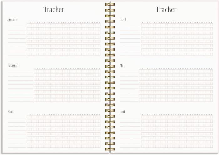 Kalender 2025 Life Planner Pink horisontell