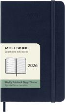 Kalender Moleskine Weekly Notebook Sapphire Blue hard pocket 2026