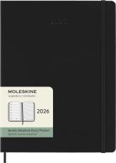 Kalender Moleskine Weekly Notebook Black hard XL 2026