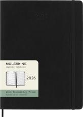 Kalender Moleskine Weekly notebook XL Soft Black 2026