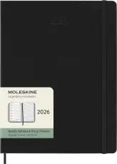 Kalender Moleskine Weekly Notebook Black hard XL 2026