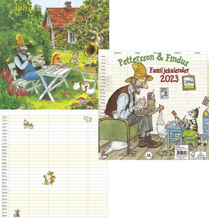 Familjekalender Pettson & Findus 2023