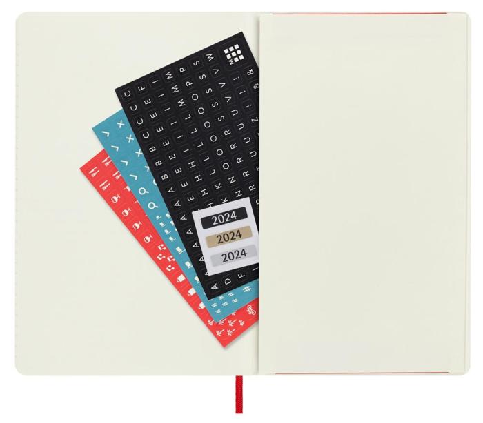 Moleskine Weekly notebook Large Red Soft 2024