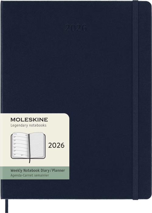 Kalender Moleskine Weekly Notebook Blue hard XL 2026