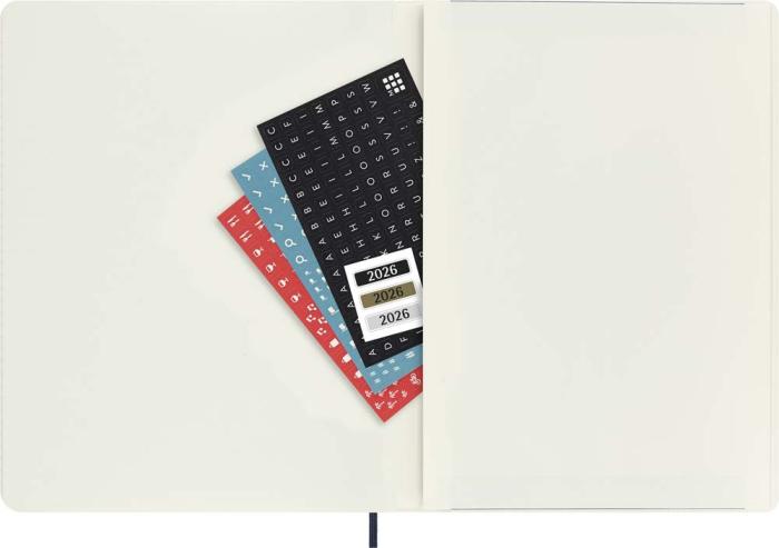 Kalender Moleskine Weekly Notebook Sapphire Blue soft XL 2026