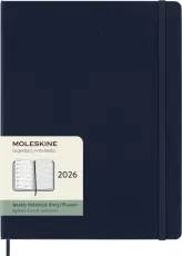 Kalender Moleskine Weekly Notebook Blue hard XL 2026