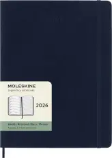 Kalender Moleskine Weekly Notebook Sapphire Blue soft XL 2026