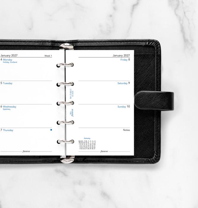 Kalender Filofax dagbok Mini 2027 v/u Engelsk