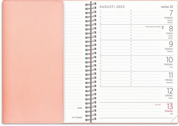 Liten Veckokalender Twist rosa 2023