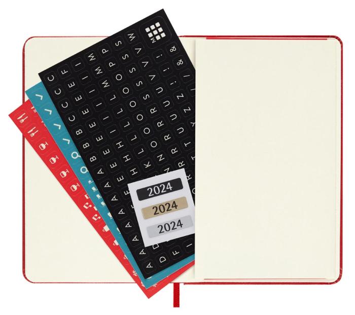 Moleskine Weekly Notebook Red hard pocket 2024 