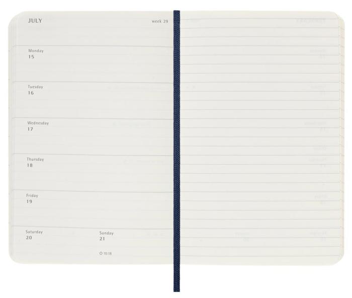 Moleskine Weekly Notebook Blue soft pocket 2024