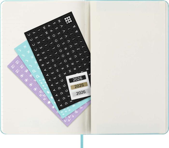 Kalender Moleskine Weekly Notebook Aquamarine hard Large 2026