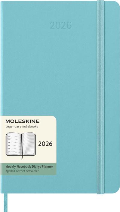 Kalender Moleskine Weekly Notebook Aquamarine hard Large 2026