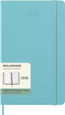 Kalender Moleskine Weekly Notebook Aquamarine hard Large 2026