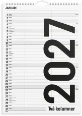 Familjekalender Black and white 2027