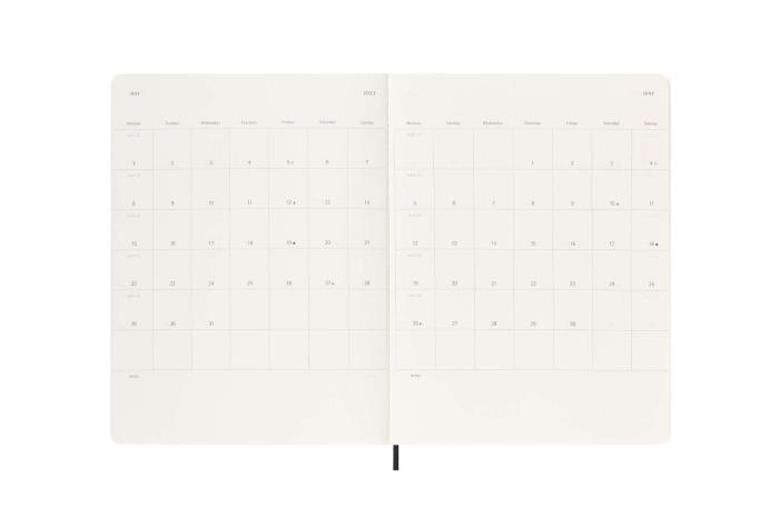 Moleskine Veckokalender XL Svart Mjuk 22/23