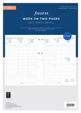 Kalender Filofax Dagbok A4 vecka/uppslag 2027