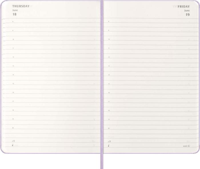 Kalender Moleskine Daily Lilac Hard Large 2026
