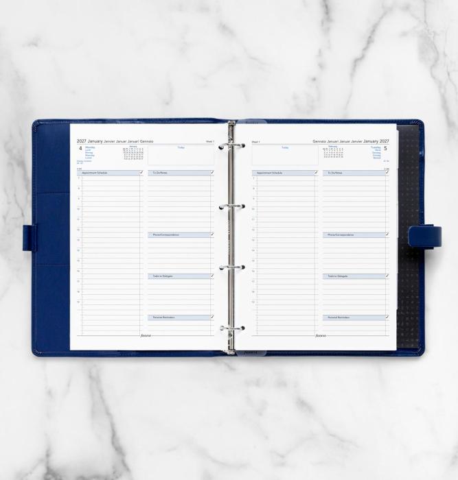 Kalender Filofax Dagbok A4 dag/sida 2027