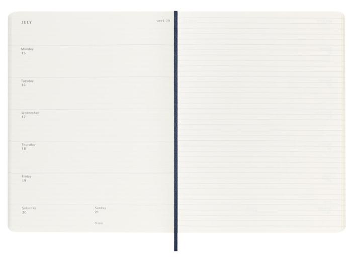 Moleskine Weekly notebook XL Soft Blue 2024