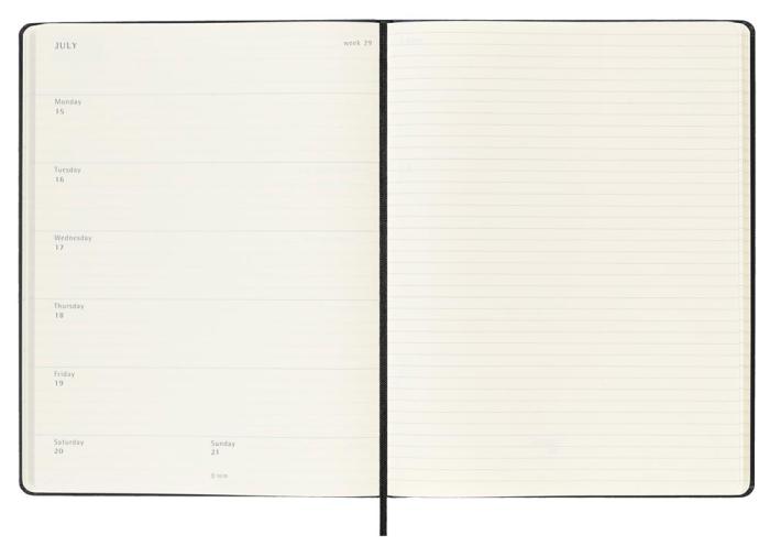 Moleskine Weekly Notebook Black hard XL 2024