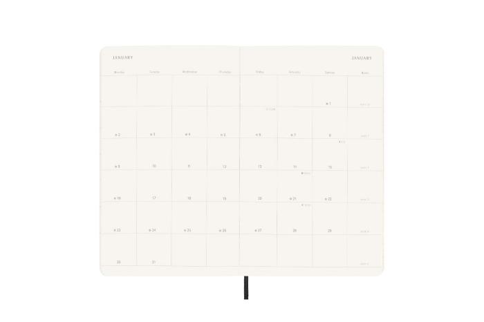 Moleskine Monthly Notebook svart soft large 22/23